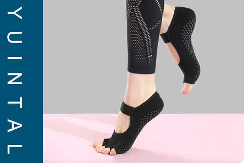 Silver Material Yoga socks Round Head Pilates Barre Socks