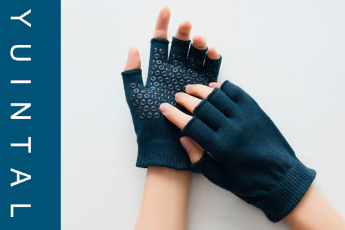 Combed Cotton Half Finger Pilates Yoga Gloves 